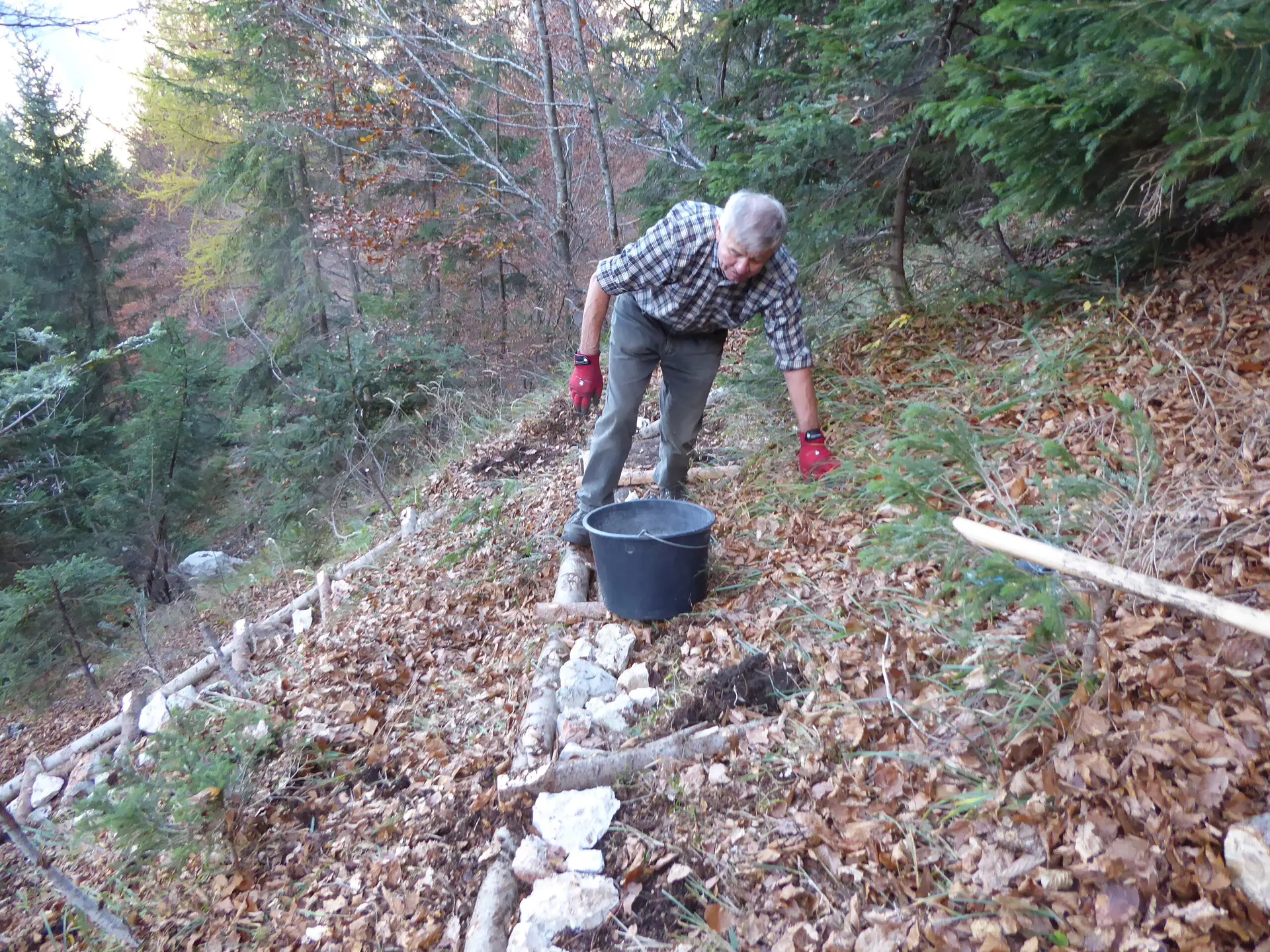 Wegebau am Moosensteig | © DAV Teisendorf