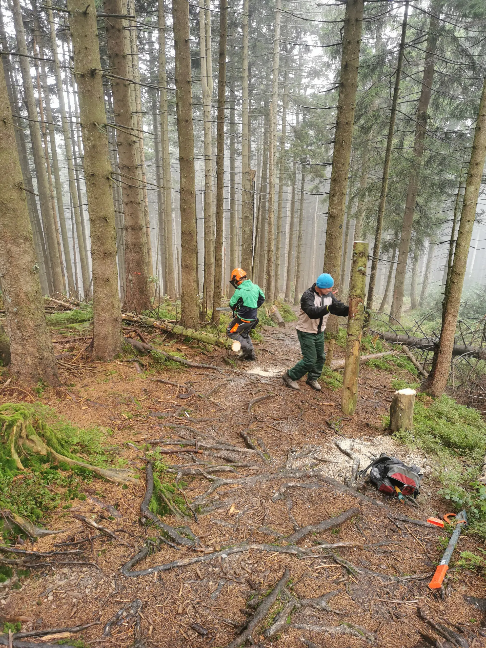 Wegesanierung am Feilenreiter Weg (Teisenberg) | © DAV Teisendorf