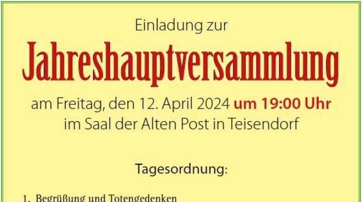 Einladung Jahreshauptversammlung 2024 | © DAV Teisendorf