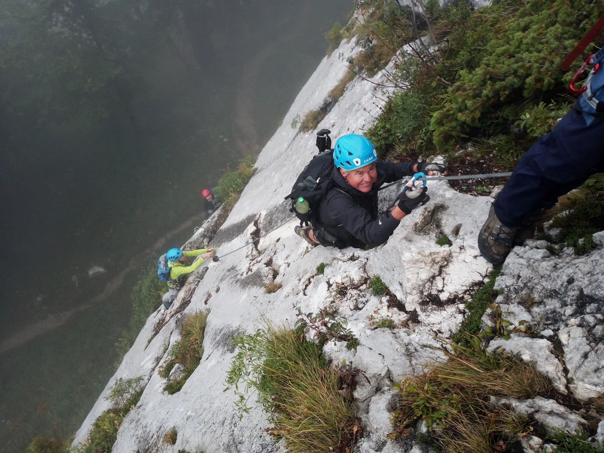 © DAV Teisendorf - Im steilen Panorama-Klettersteig