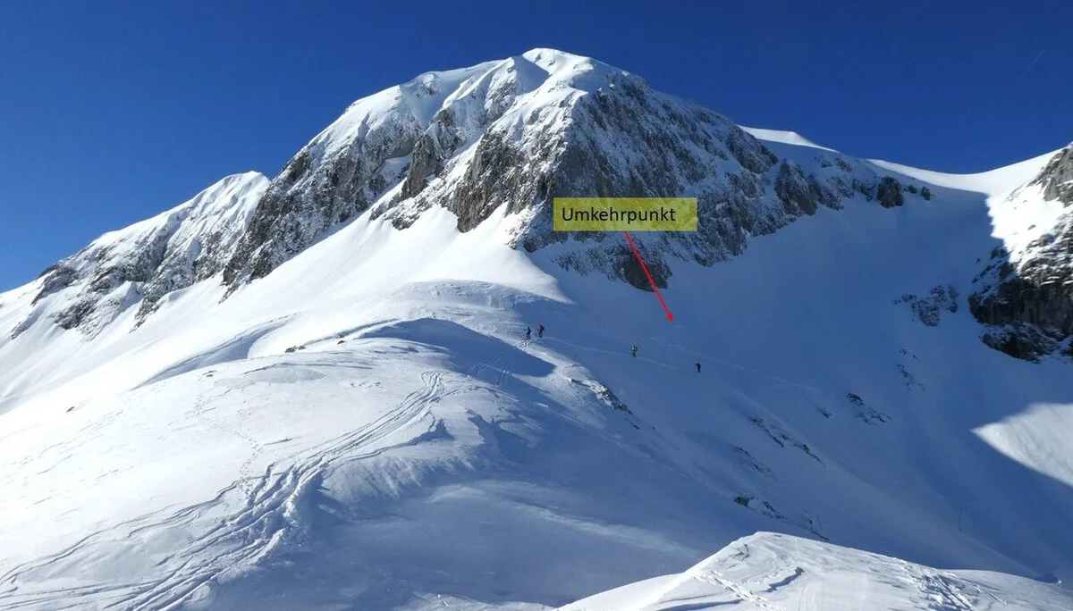 Umkehrpunkt am Zentralgipfel | © DAV Teisendorf