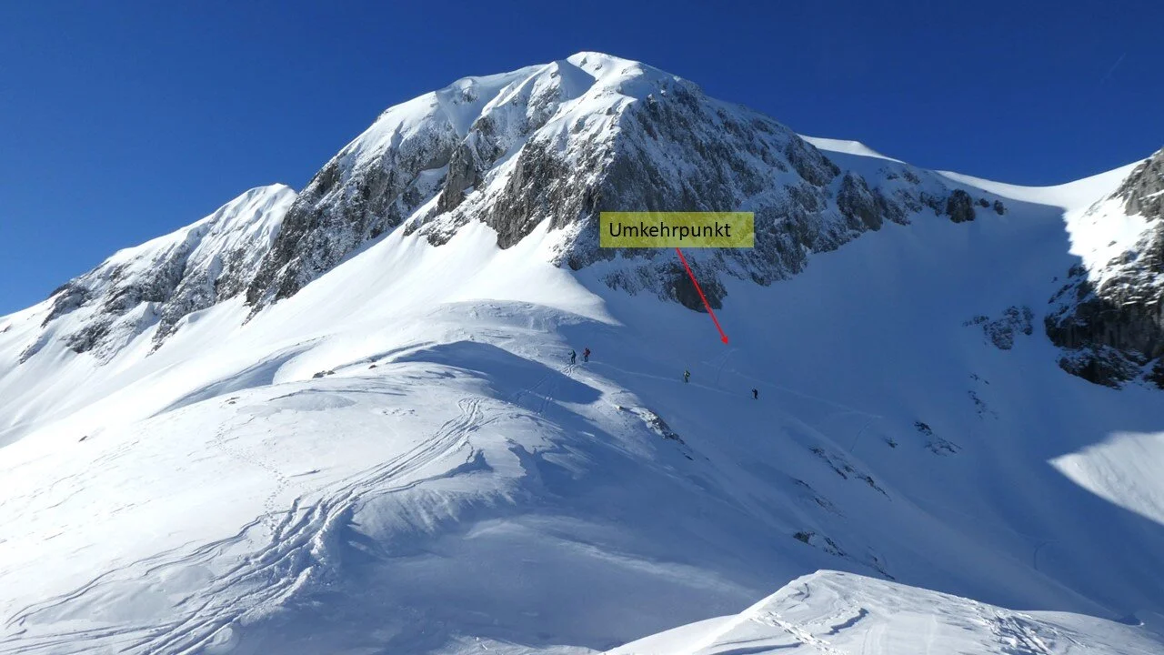 Umkehrpunkt am Zentralgipfel | © DAV Teisendorf