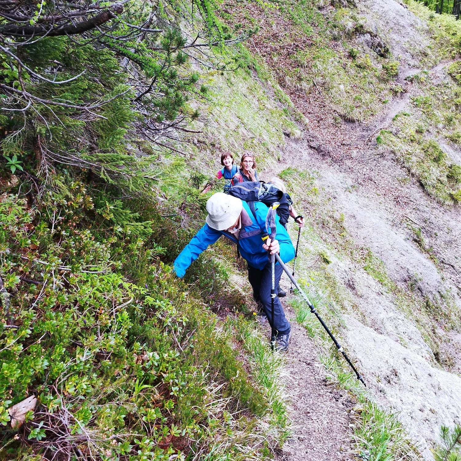 © DAV Teisendorf - OG Waging - Steile Querung im Anstieg