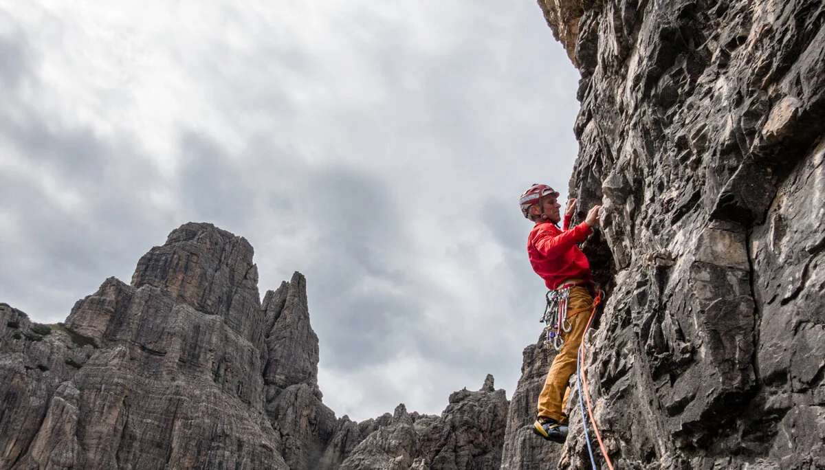 © DAV Teisendorf - luftige Kletterei auf den Campanile di Val Montanaia