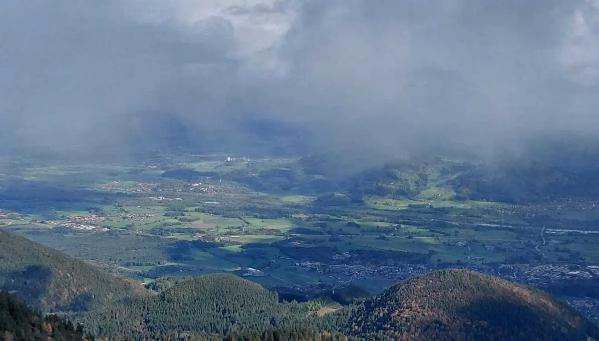 © DAV Teisendorf  - OG Waging - Blick von der Lechneralm von hoch oben